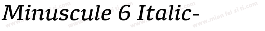 Minuscule 6 Italic字体转换